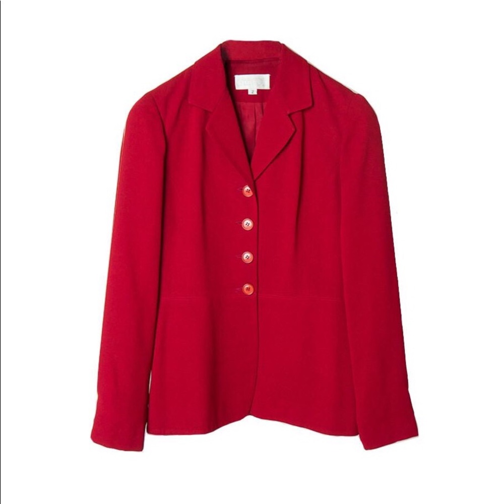 90s PARISIAN RED BLAZER JACKET